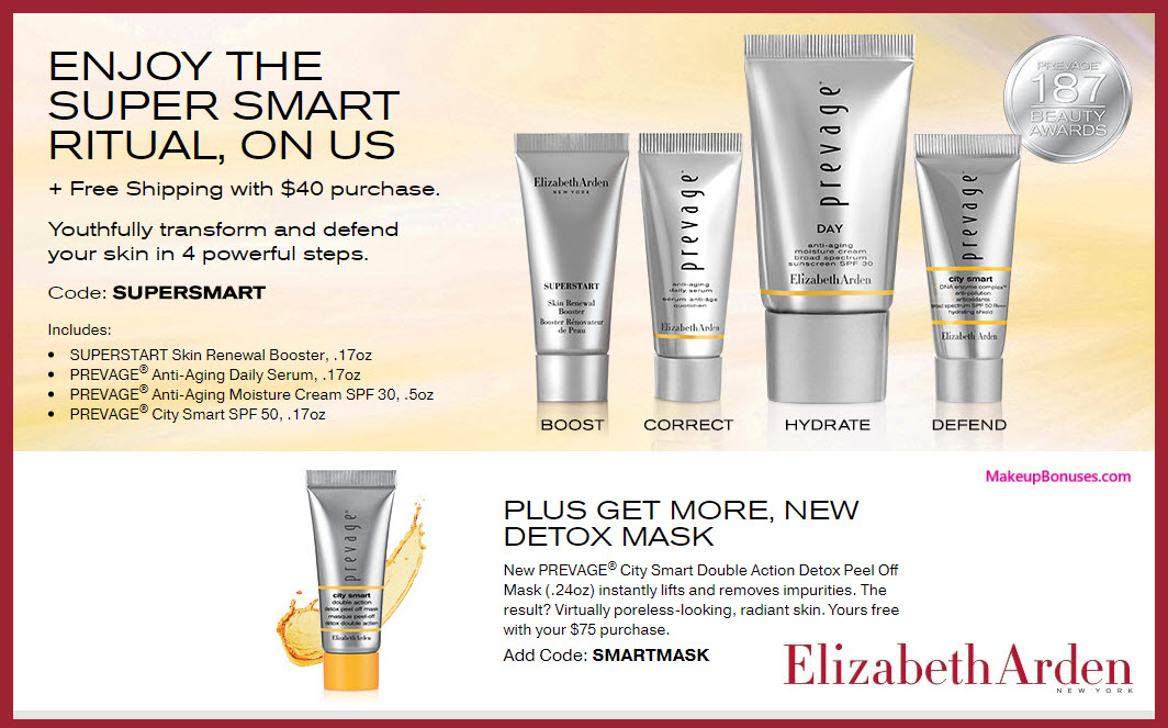 Receive a free 4-pc gift with your $40 Elizabeth Arden purchase