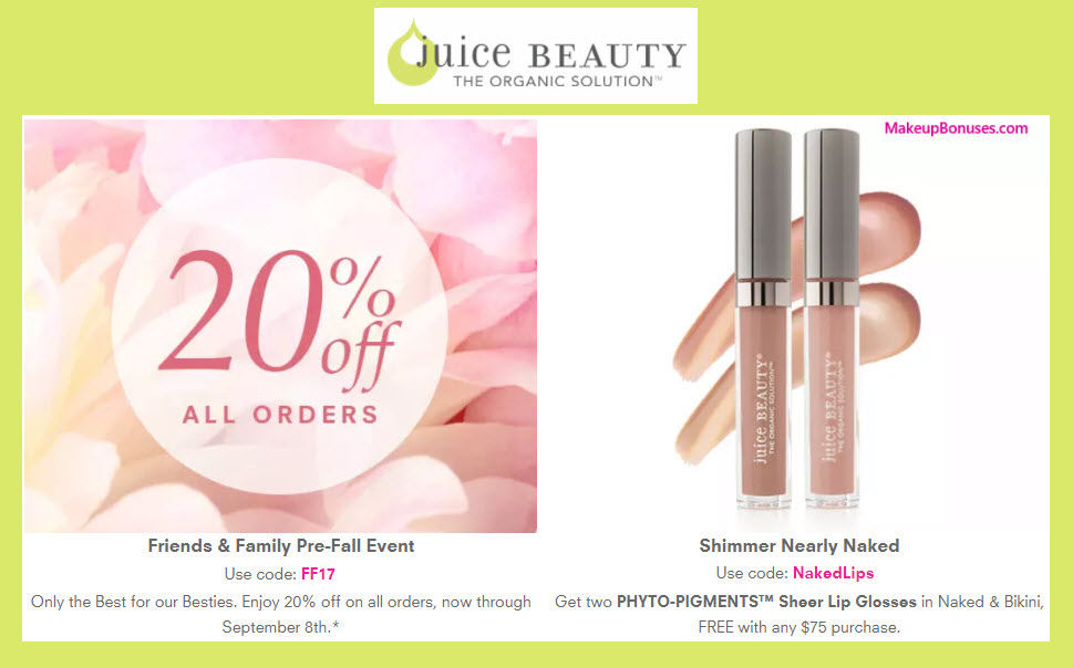 Juice Beauty Sale - MakeupBonuses.com
