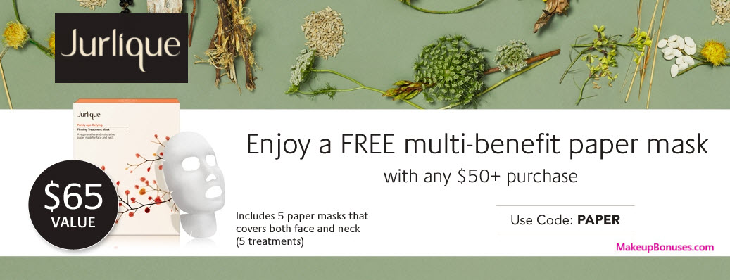 Receive a free 5-pc gift with your $50 Jurlique purchase