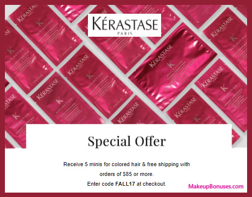 Receive a free 5-pc gift with your $85 Kérastase purchase