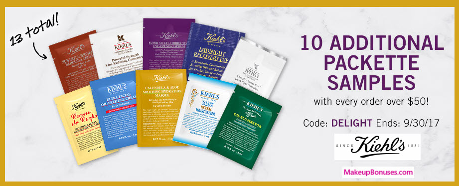 Receive your choice of 13-pc gift with your $50 Kiehl's purchase
