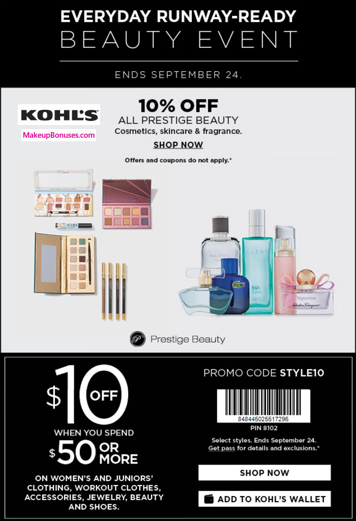 Kohl's Sale - MakeupBonuses.com