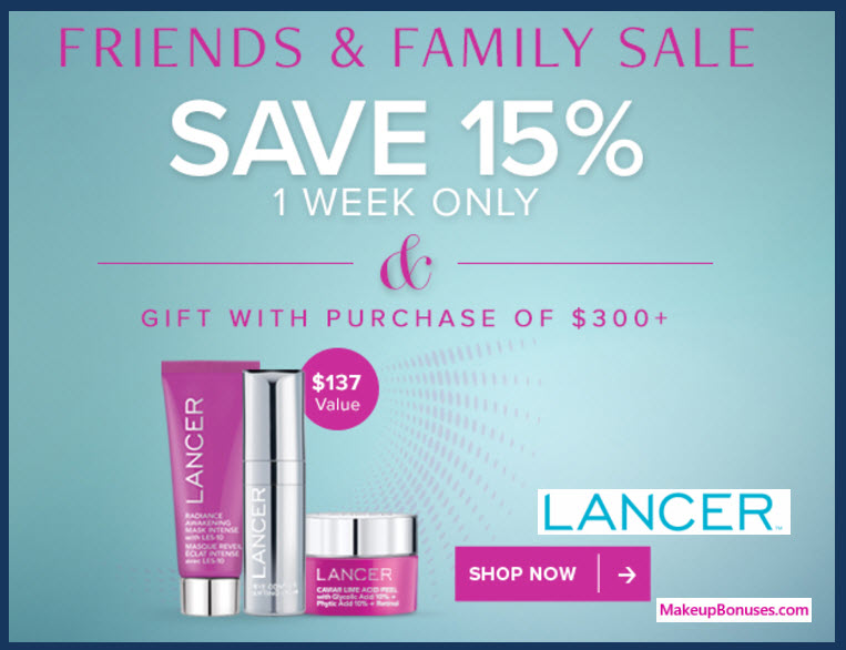 Receive a free 3-pc gift with your $300 LANCER purchase