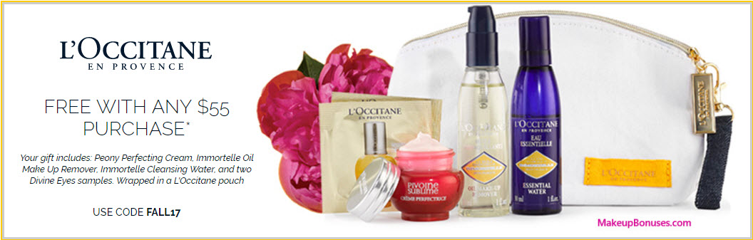 Receive a free 5-pc gift with your $55 L'Occitane purchase