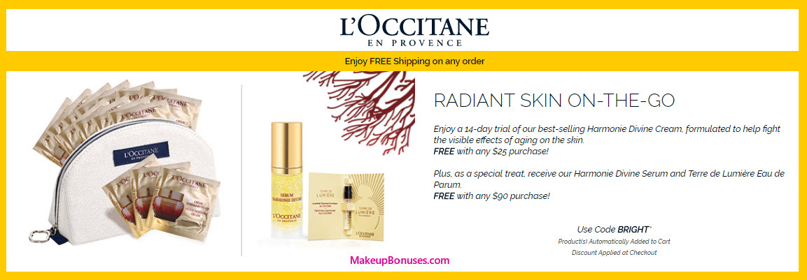 Receive a free 15-pc gift with your $25 L'Occitane purchase