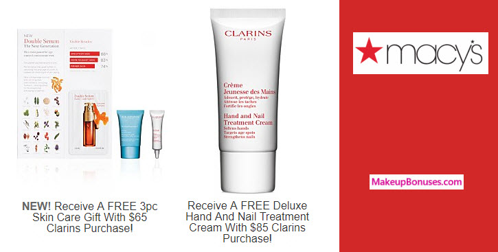 Receive a free 4-pc gift with your $85 Clarins purchase