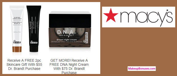 Receive a free 3-pc gift with your $75 Dr Brandt purchase