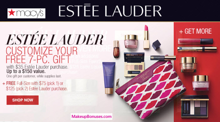 Receive your choice of 8-pc gift with your $75 Estée Lauder purchase