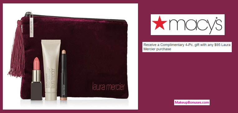 Receive a free 4-pc gift with your $95 Laura Mercier purchase