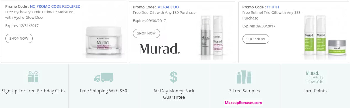 Receive a free 3-pc gift with your $85 Murad purchase