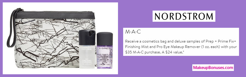 Receive a free 3-pc gift with your $35 MAC Cosmetics purchase