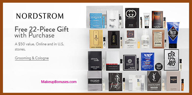 Receive a free 22-pc gift with your $85 Grooming or Cologne purchase