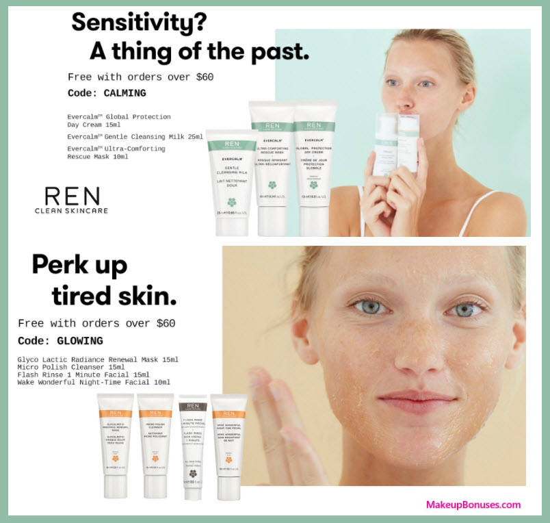 Receive your choice of 3-pc gift with your $60 REN Skincare purchase