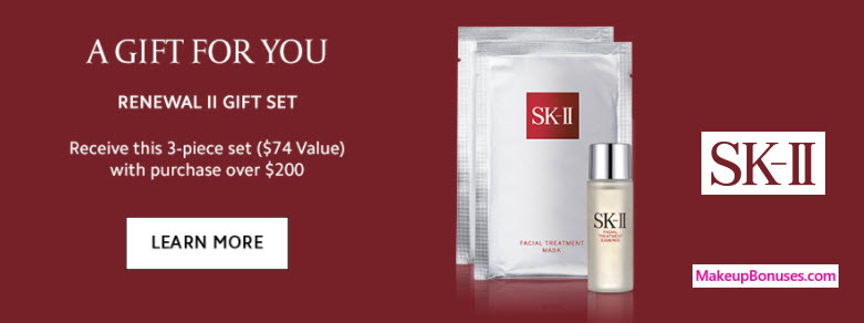 Receive a free 3-pc gift with your $200 SK-II purchase