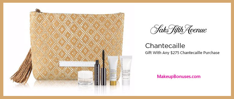 Receive a free 5-pc gift with your $275 Chantecaille purchase