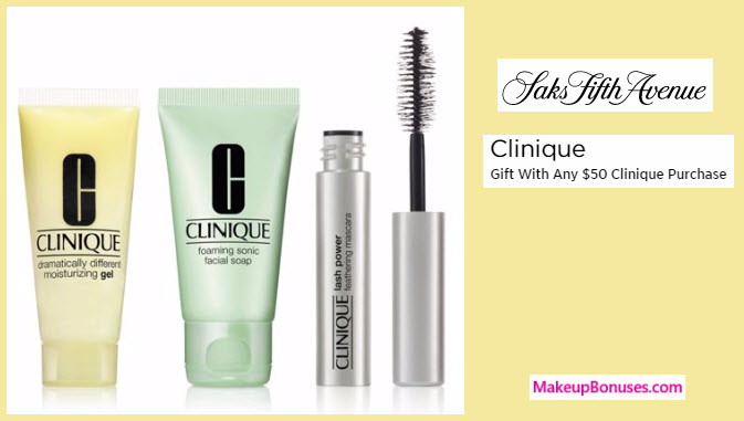 Receive a free 3-pc gift with your $50 Clinique purchase