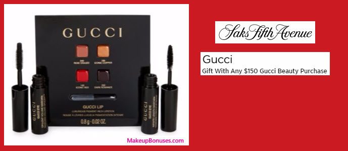 Receive a free 3-pc gift with your $150 Gucci purchase