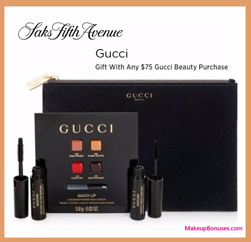 Receive a free 4-pc gift with your $75 Gucci purchase