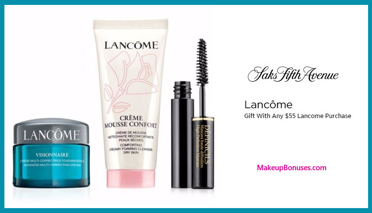 Receive a free 3-pc gift with your $55 Lancôme purchase
