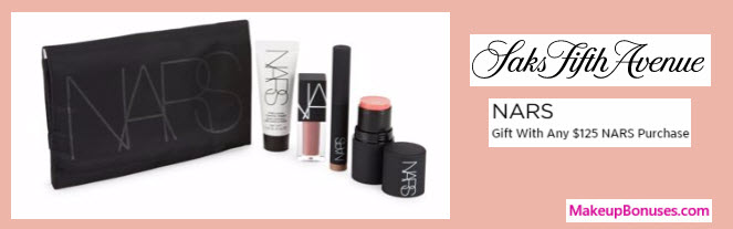 Receive a free 5-pc gift with your $125 NARS purchase
