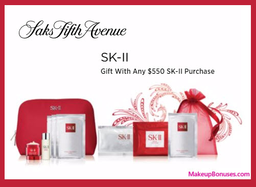 Receive a free 7-pc gift with your $550 SK-II purchase