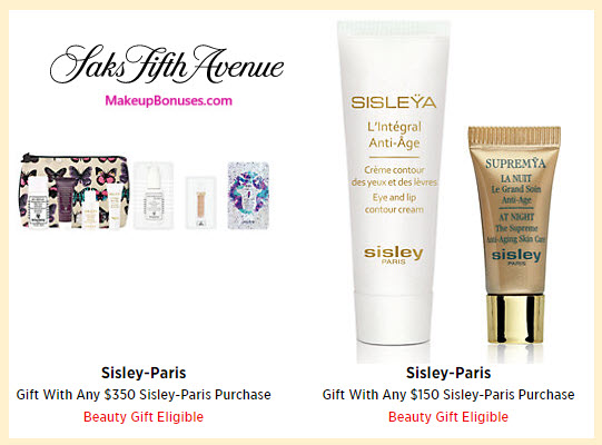 Receive a free 10-pc gift with your $350 Sisley Paris purchase