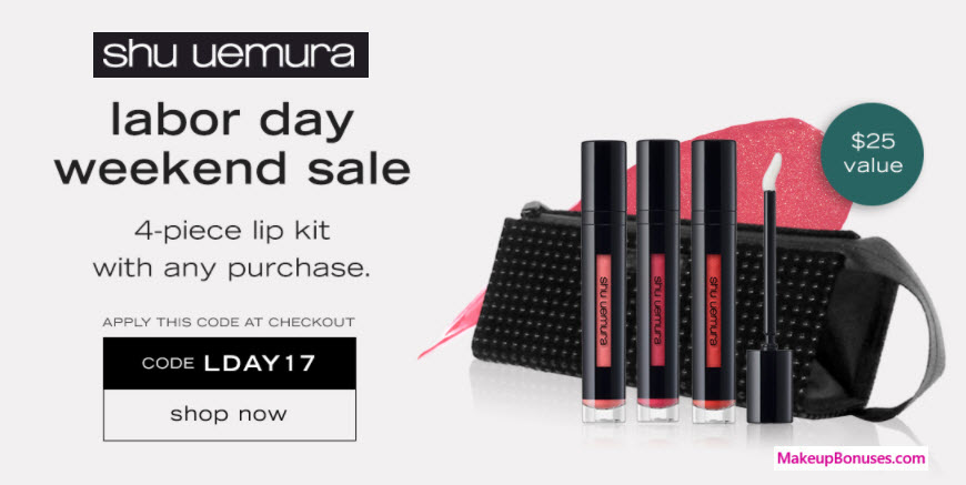 Receive a free 4-pc gift with your Shu Uemura purchase