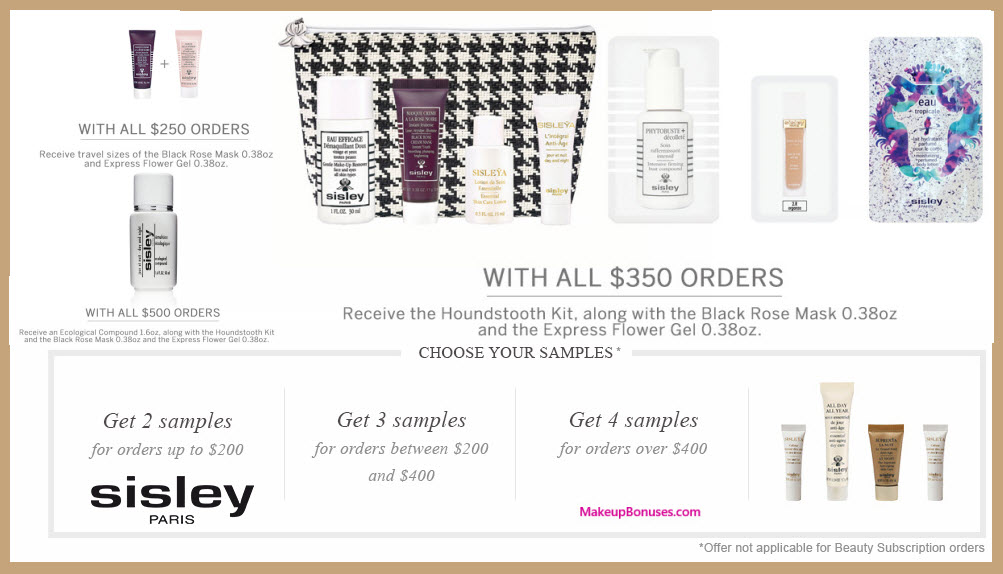 Receive a free 10-pc gift with your $350 Sisley Paris purchase