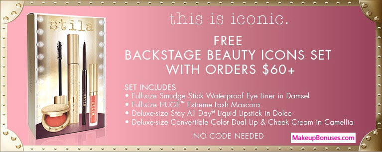 Receive a free 4-pc gift with your $60 Stila purchase