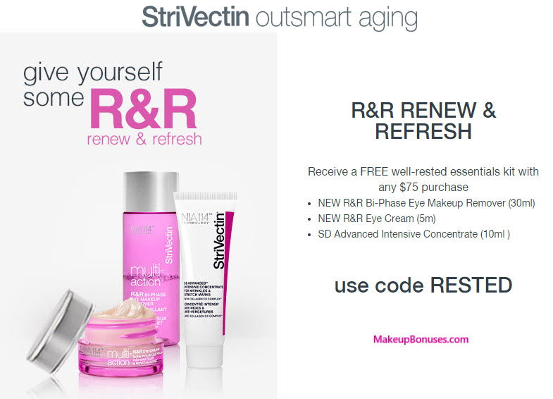 Receive a free 3-pc gift with your $75 StriVectin purchase