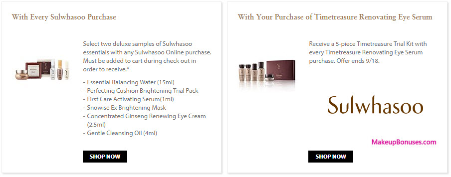 Receive a free 5-pc gift with your Timetreasure Renovating Eye Serum purchase