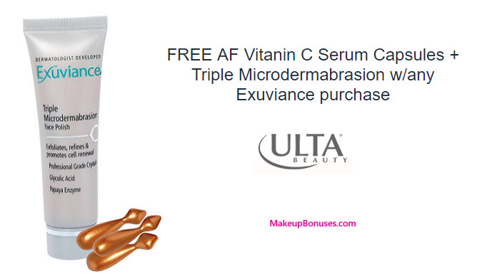 Receive a free 4-pc gift with your Exuviance purchase