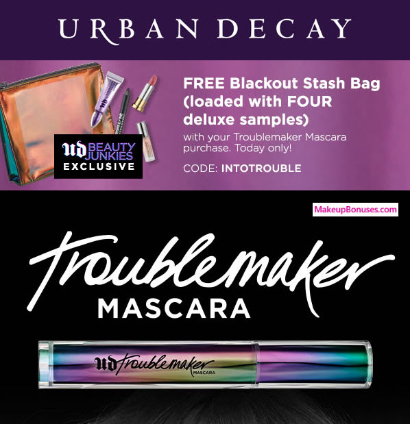 Receive a free 5-pc gift with your Troublemaker Mascara ($24) purchase