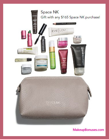 Receive a free 15-pc gift with your $165 Space NK purchase