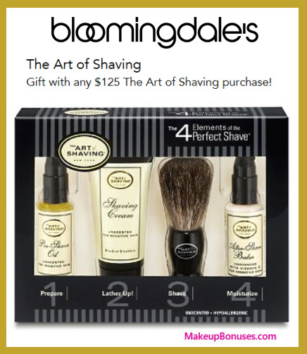 Receive a free 4-pc gift with your $125 The Art of Shaving purchase