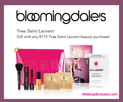 Receive a free 7-pc gift with your $175 Yves Saint Laurent purchase