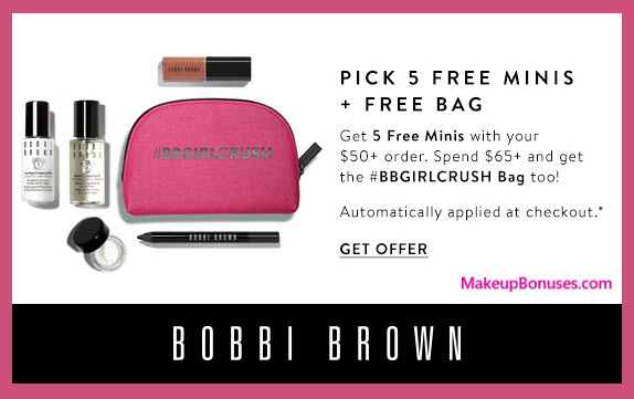 Receive your choice of 5-pc gift with your $50 Bobbi Brown purchase