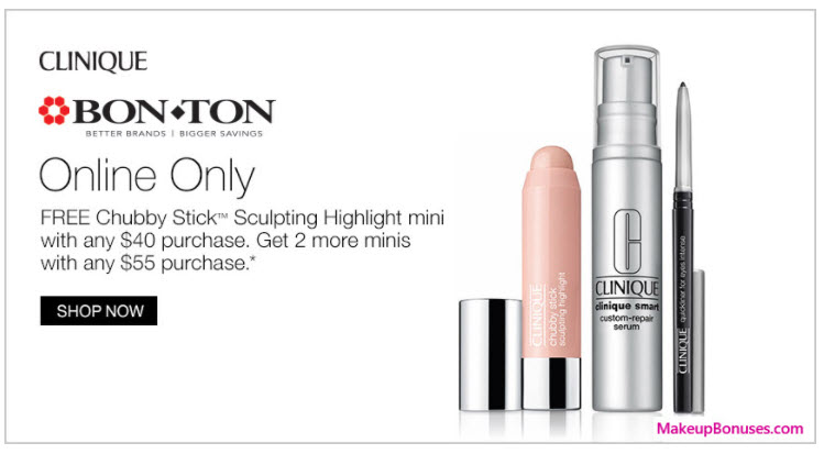 Receive a free 3-pc gift with your $55 Clinique purchase