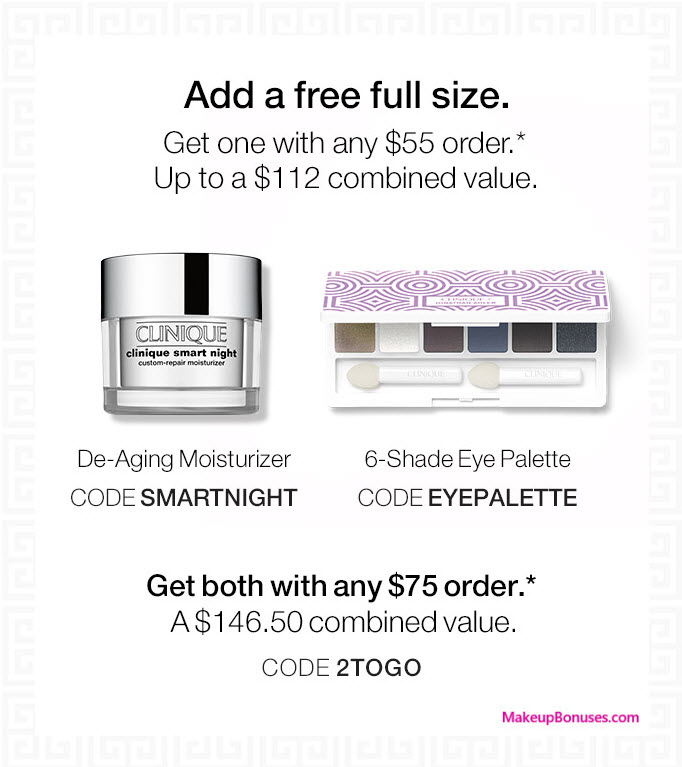 Receive a free 8-pc gift with your $55 Clinique purchase
