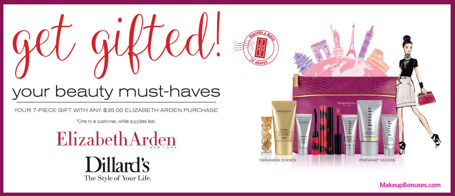 Receive a free 7-pc gift with your $35 Elizabeth Arden purchase