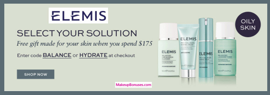 Receive a free 4-pc gift with your $175 Elemis purchase