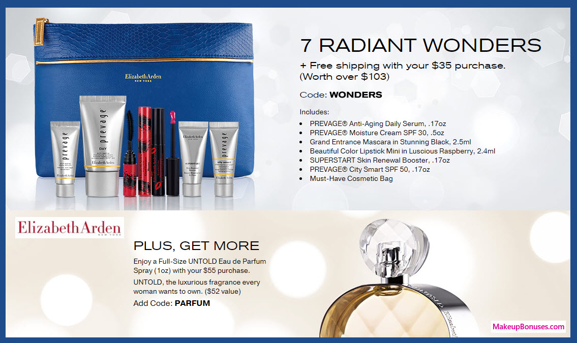 Receive a free 8-pc gift with your $35 Elizabeth Arden purchase