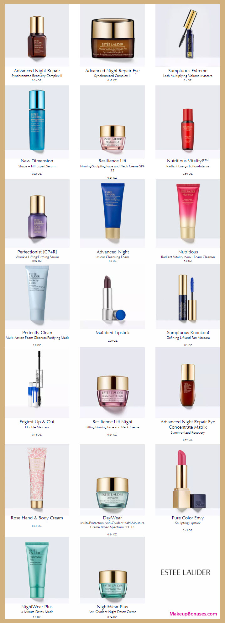 Receive your choice of 3-pc gift with your $75 Estée Lauder purchase