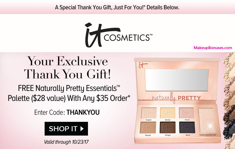 Receive a free 7-pc gift with your $35 It Cosmetics purchase