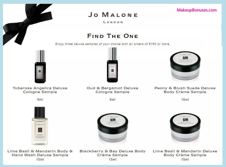 Receive your choice of 3-pc gift with your $150 Jo Malone purchase
