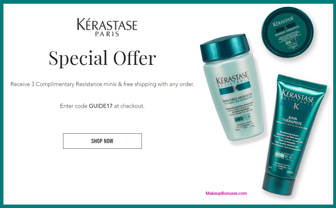 Receive a free 3-pc gift with your any Kérastase purchase