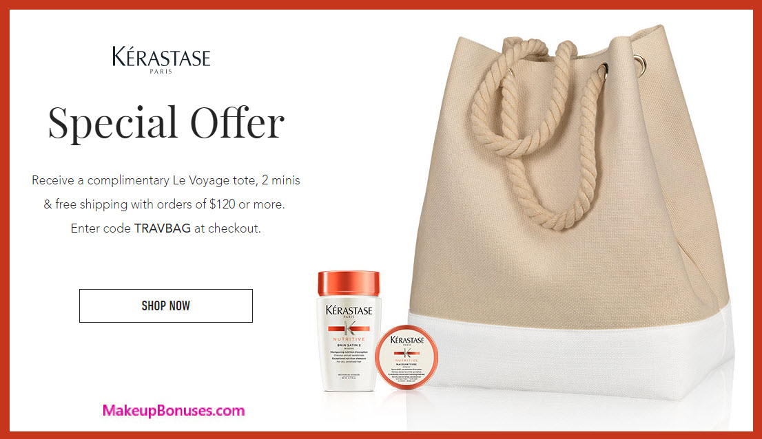Receive a free 3-pc gift with your $120 Kérastase purchase