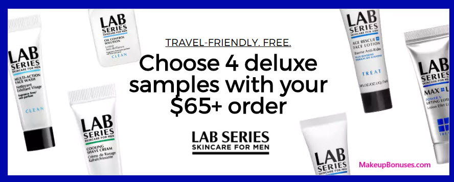 Receive a free 4-pc gift with your $65 LAB SERIES purchase