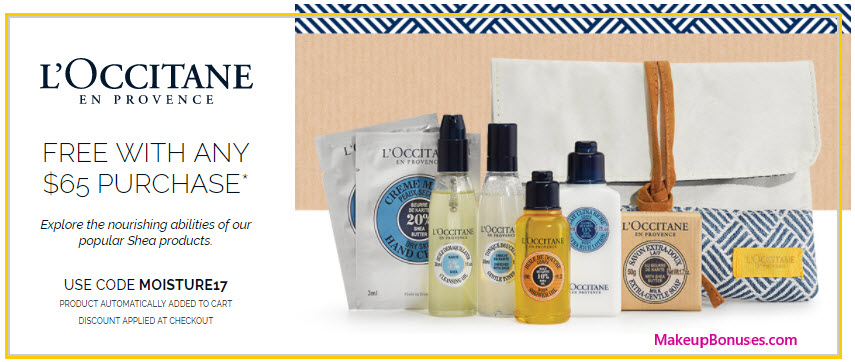 Receive a free 8-pc gift with your $65 L'Occitane purchase