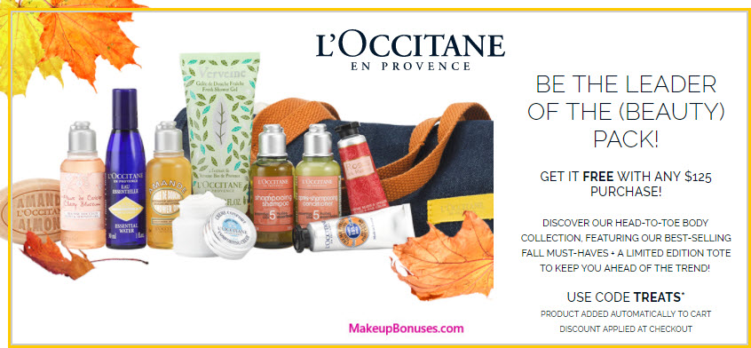 Receive a free 21-pc gift with your $125 L'Occitane purchase